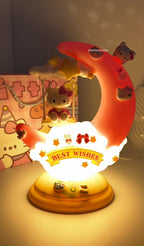 Sanrio Hello Kitty Cute Night Lights Y2k Women Cartoon Cloud Light Bedroom Bedside Small Lamp Tabletop Decoration Friends Gift