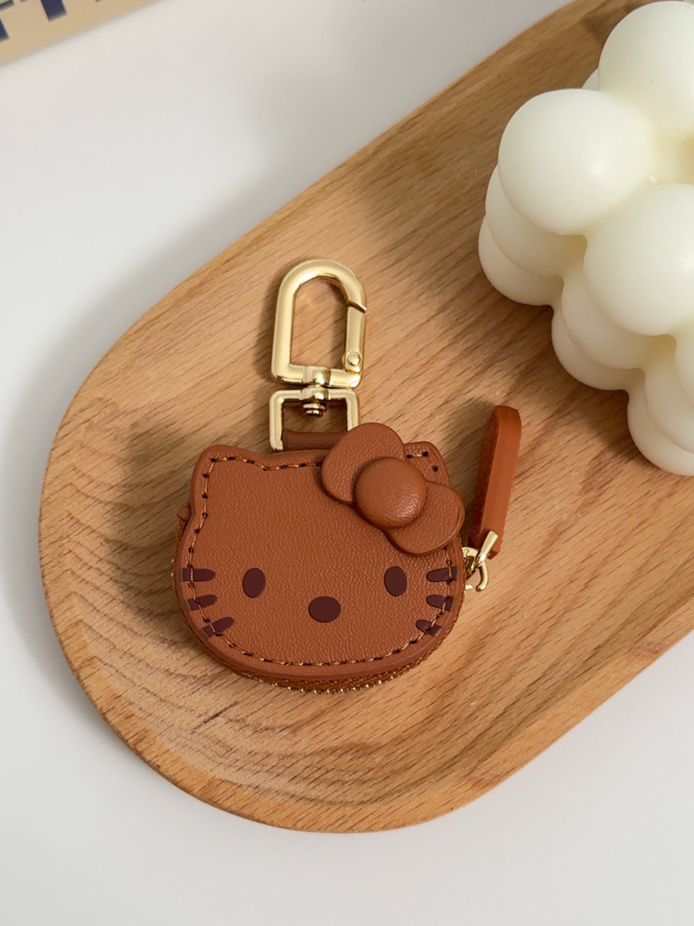 Leather Hello Kitty charm | Keychain | Access card | Bag charm
