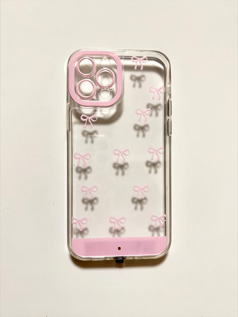 Incoming call flashing phone case |Bow phone case |Light-up phone case |Transparent phone case