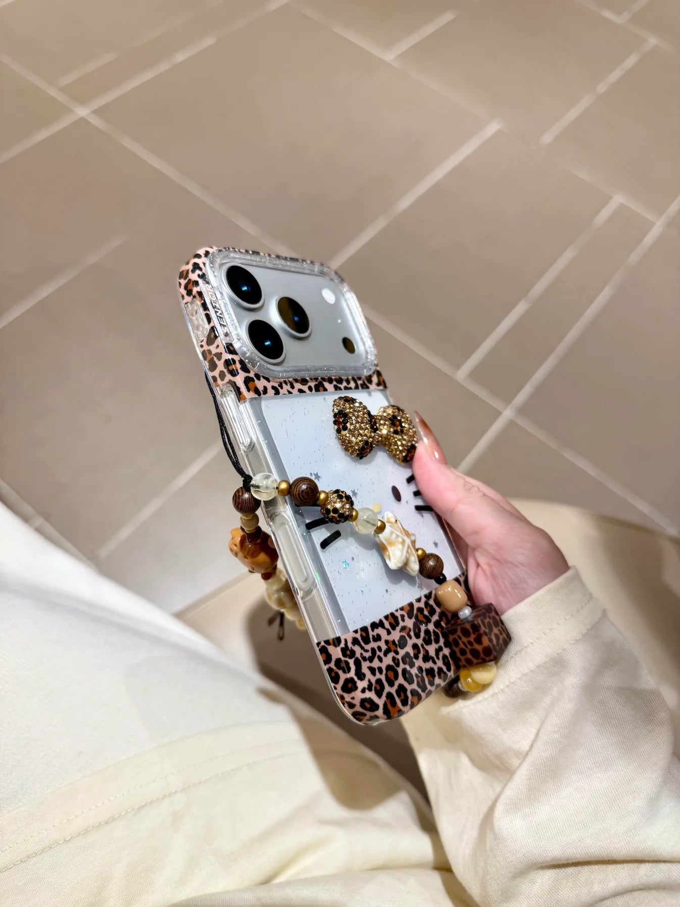 Hellokitty Leopard Print Clear Cute Kawaii Phone Case #20260111